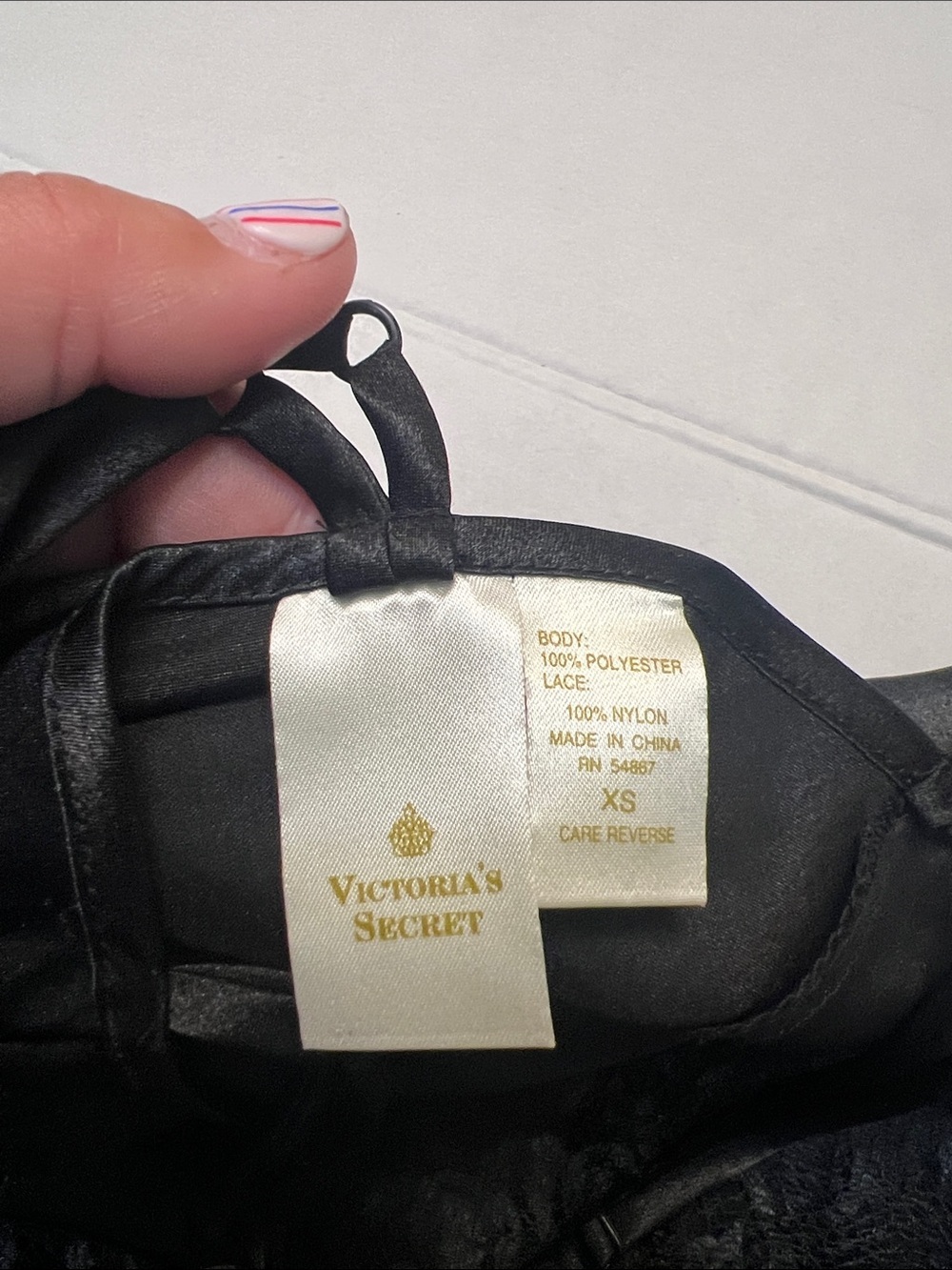 Y2K VICTORIA’S SECRET CROWN GOLD LABEL VAMP GOTH BLACK SLIP DRESS NIGHTIE XS - Picture 8 of 11
